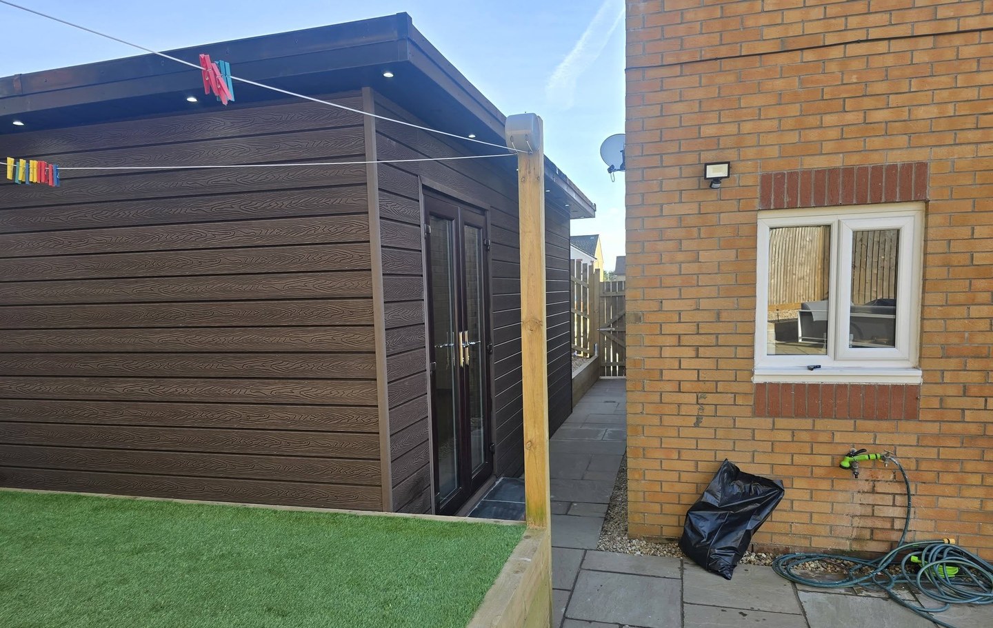 Completed composite-clad EK Joinery garden room